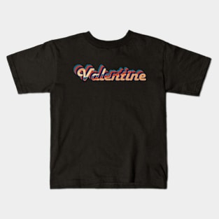 valentine - vintage retro 70s future b Kids T-Shirt